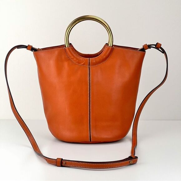 J.Crew Bracelet Bucket Bag Italian Leather - Picture 3 of 12